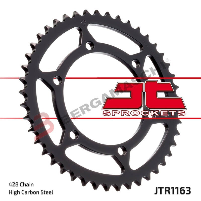 CORONA PER TRASMISSIONE MOTO JT 1163 Z45 JTR1163.45 45 DENTI ACCIAIO PASSO 428