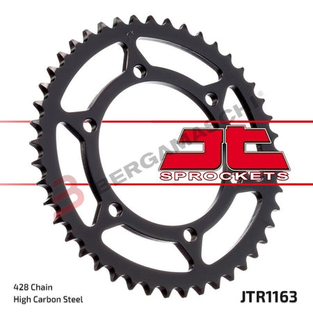 CORONA PER TRASMISSIONE MOTO JT 1163 Z45 JTR1163.45 45 DENTI ACCIAIO PASSO 428