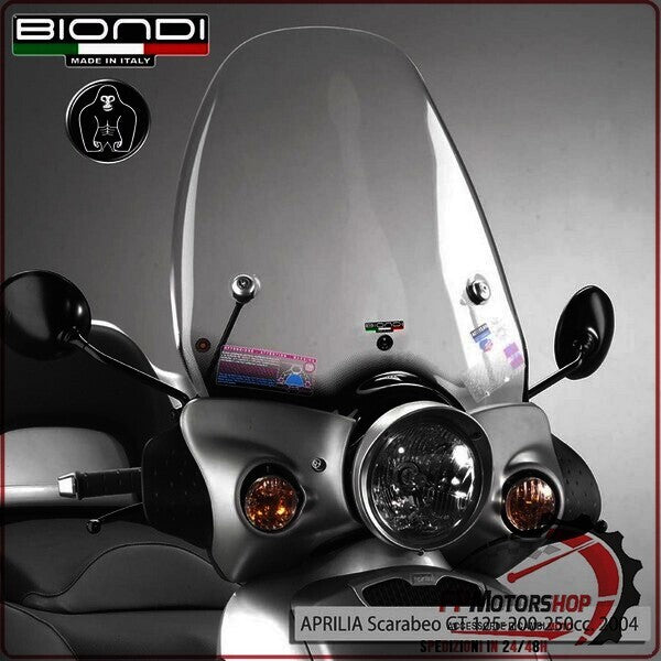 PARABREZZA PER SCOOTER CLUB APRILIA SCARABEO 125 2004> BIONDI 8061092