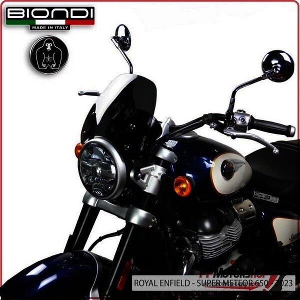 CUPOLINO PARABREZZA MOTO PER ROYAL ENFIELD METEOR 350 2021> SPORT FUME SCURO