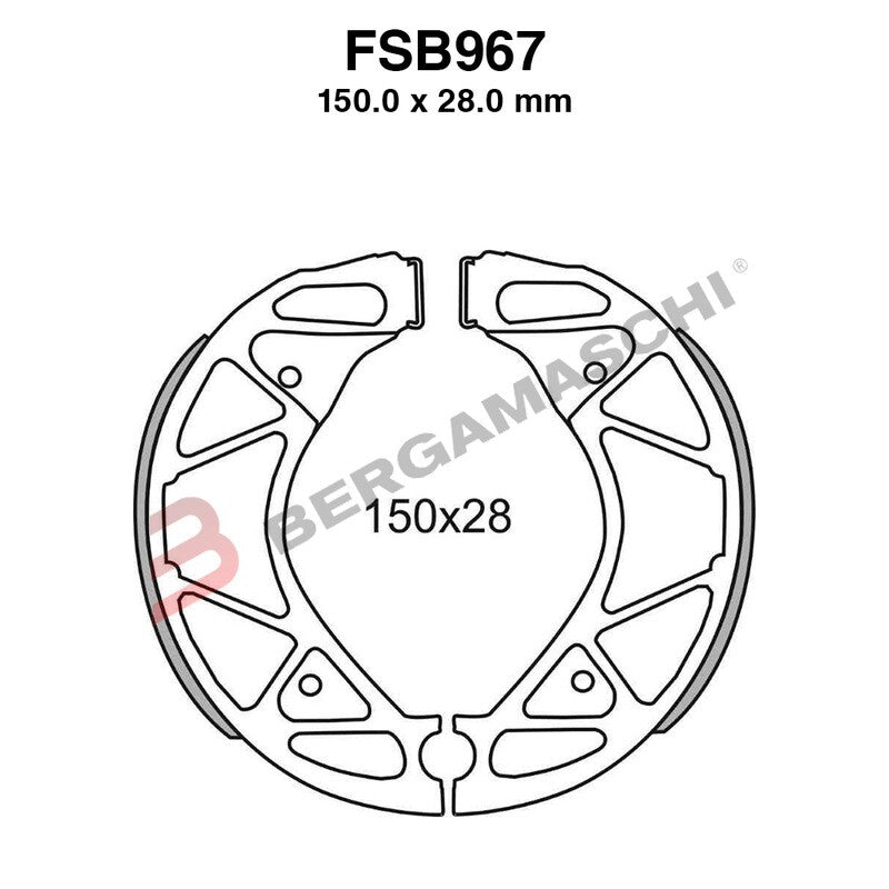 GANASCE FRENO PER MOTO FSB967 MBK X-OVER 125 10 YAMAHA CYGNUS X 04>13