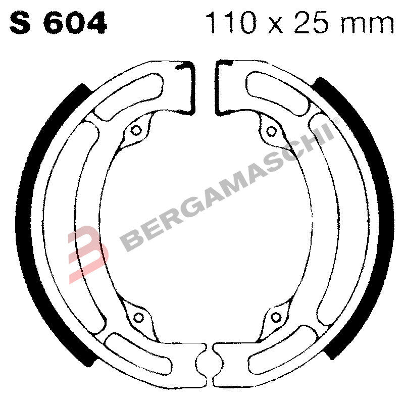 GANASCE FRENO MOTO S604 EBC ORGANICA PER KAWASAKI KLX 125 2003>2006