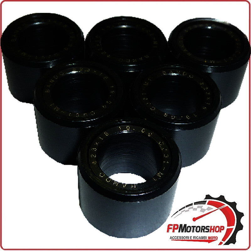 KIT 6 RULLI MASSETTE VARIATORE PER SCOOTER 23x18 18G HONDA SH 300 ALLEGGERITI