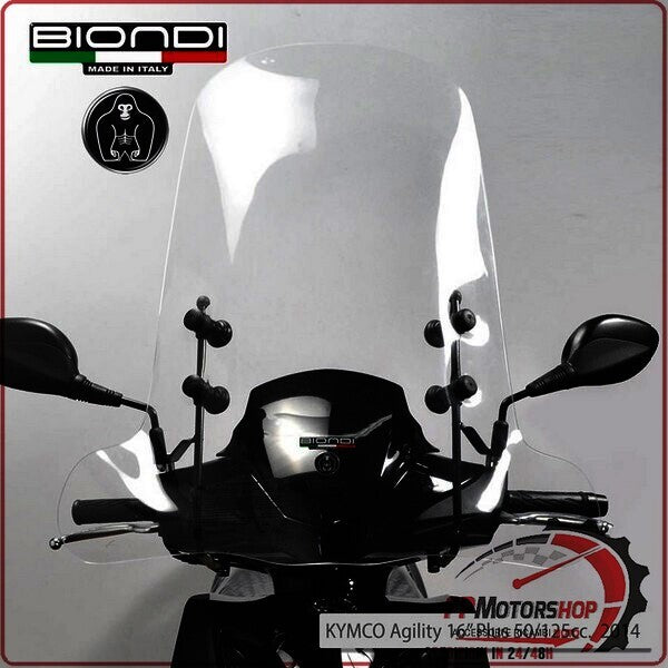 PARABREZZA PER SCOOTER CLUB KYMCO AGILITY R16 50/125/150 2008>2014 BIONDI