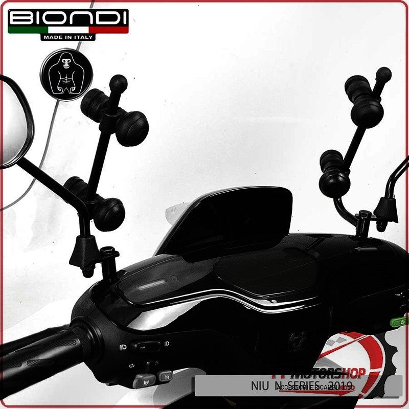 KIT ATTACCHI PARABREZZA SCOOTER PER NIU M+ 19> BIONDI 8500497 M+SPORT ELETTRICO