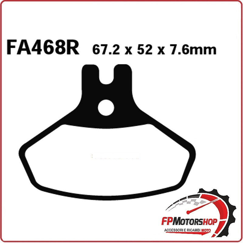 PASTIGLIE PASTICCHE FRENO PER MOTO QUAD CAN-AM DS 450 08> ANTERIORE EBC FA468R