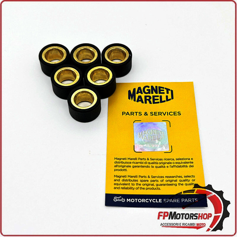 KIT 6 RULLI MASSETTE VARIATORE PER SCOOTER 16x13 10G PIAGGIO/HONDA/KYMCO/SYM