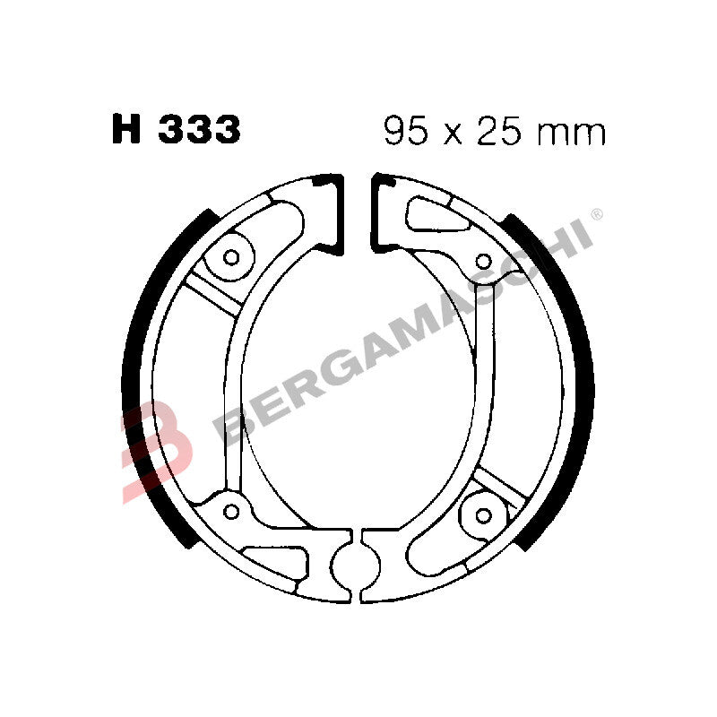 GANASCE FRENO PER MOTO SA VISION 50 PK WALLAROO EBC H333 MESCOLA ORGANICA