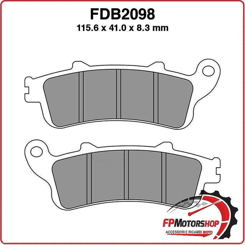 PASTIGLIE FRENO PER MOTO FDB2098ST HONDA VFR 800 F INTERCEPTOR 98>06 XL1000V