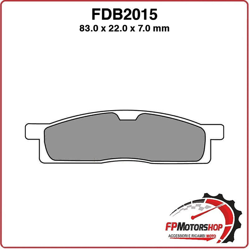 PASTIGLIE FRENO PER MOTO FDB2015SG YAMAHA TT R LW 125 00>12 DT LCD 50 96>98 YZ