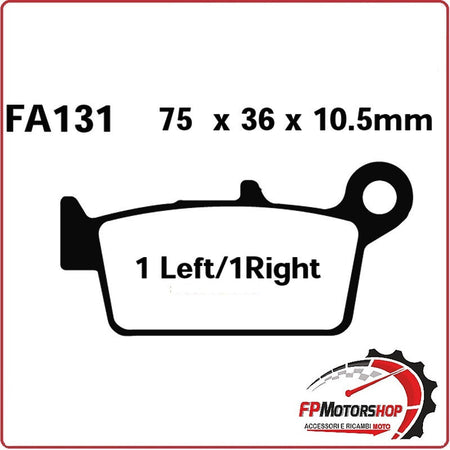 PASTIGLIE PASTICCHE FRENI PER MOTO HONDA CR CRE CRM XR EBC FA131TT ORGANICA