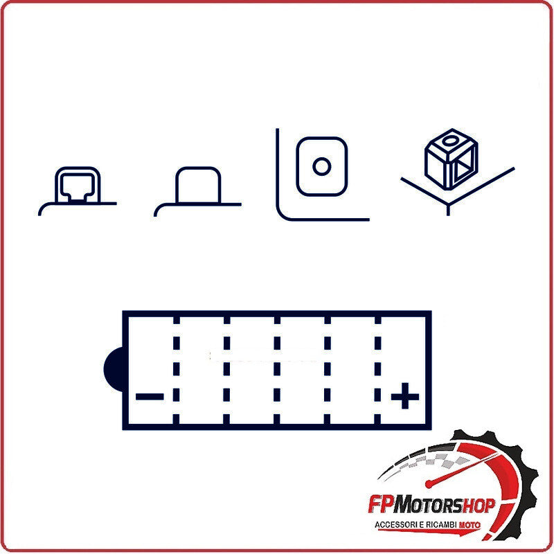 BATTERIA PER MOTO MARELLI MOB16AL-A2-SM YB16AL-A2 12V 16Ah DUCATI 996 ST4
