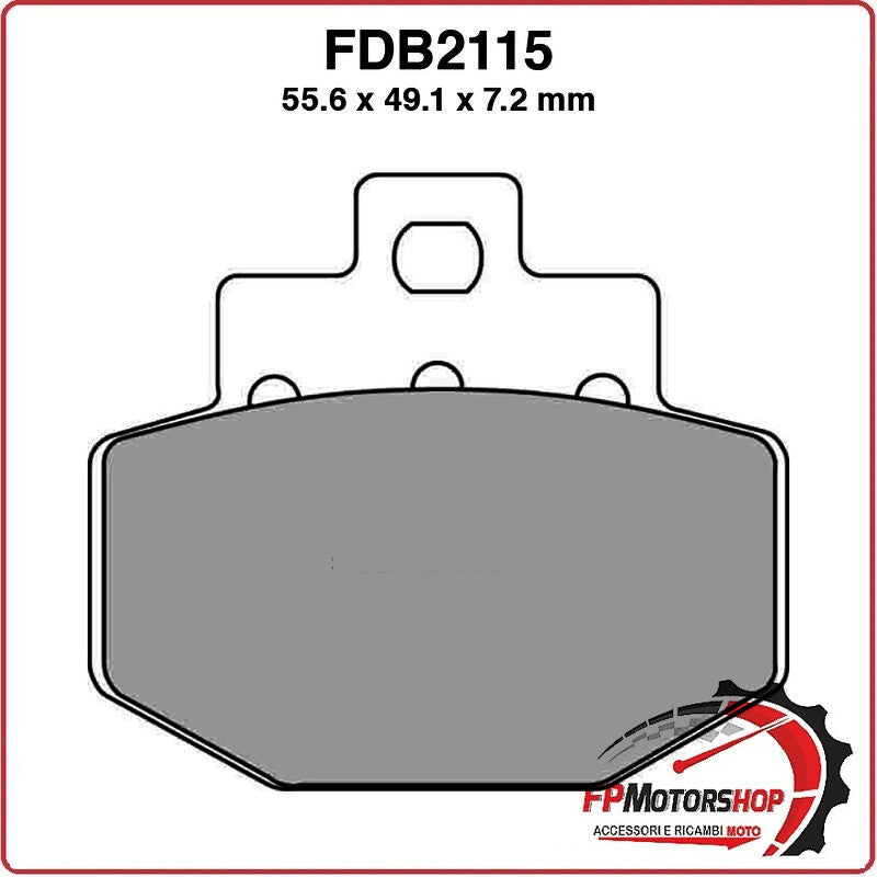 PASTIGLIE FRENI PER SCOOTER FDB2115EF GILERA RUNNER VXR 200 04>05 PIAGGIO VESPA