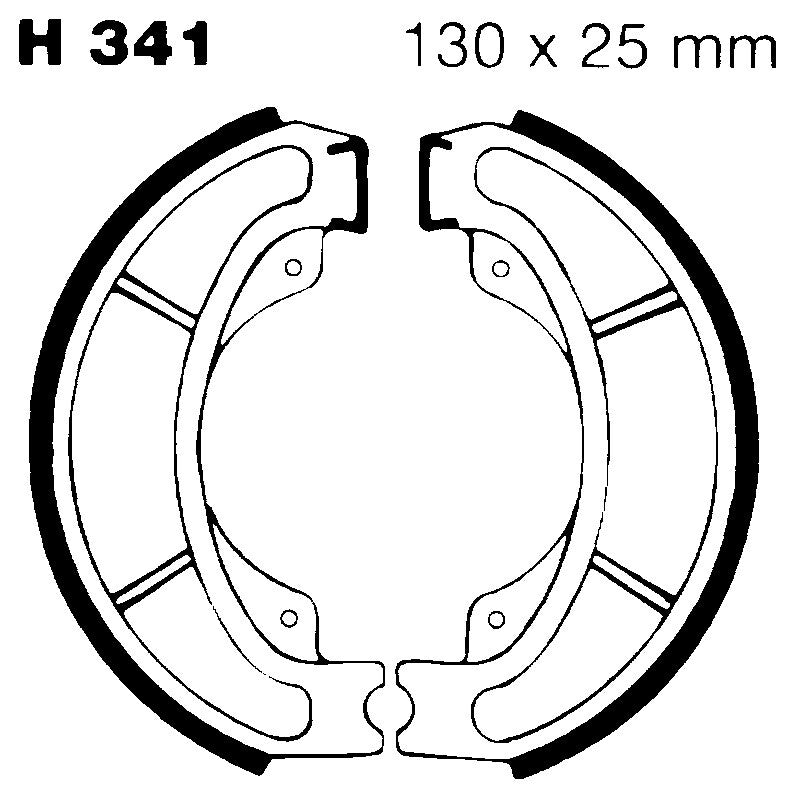 GANASCE FRENO PER MOTO HONDA CH250 EBC H341 MESCOLA ORGANICA