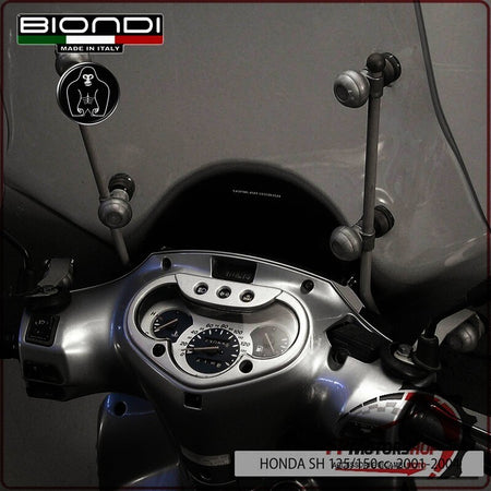 KIT ATTACCHI PARABREZZA SCOOTER PER HONDA SH 125/150 01>04 BIONDI 8500732
