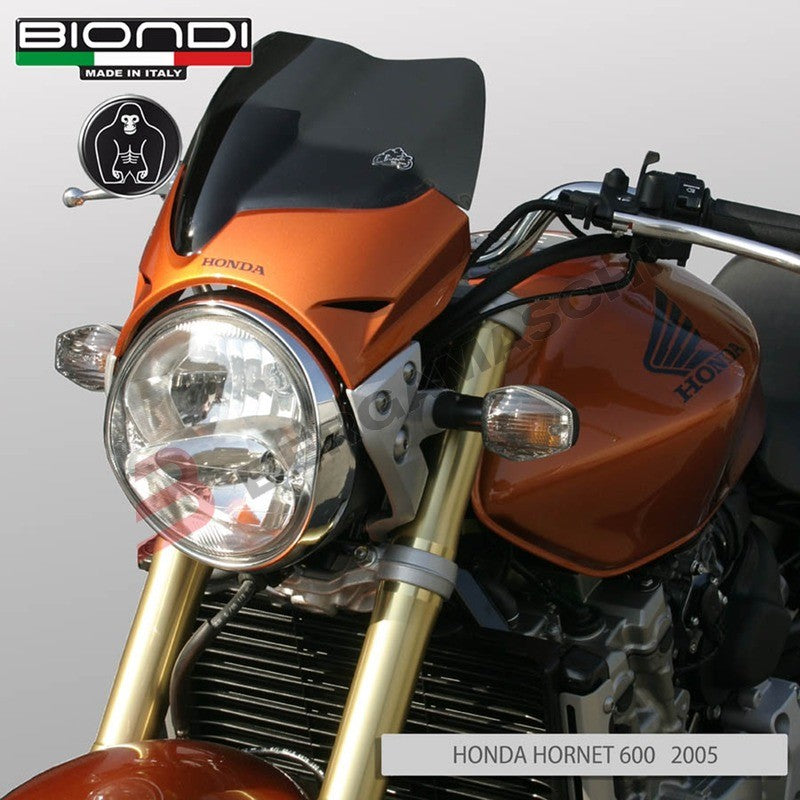CUPOLINO PARABREZZA PER MOTO HONDA HORNET 600 FUME DARK BIONDI 8010225 05>06
