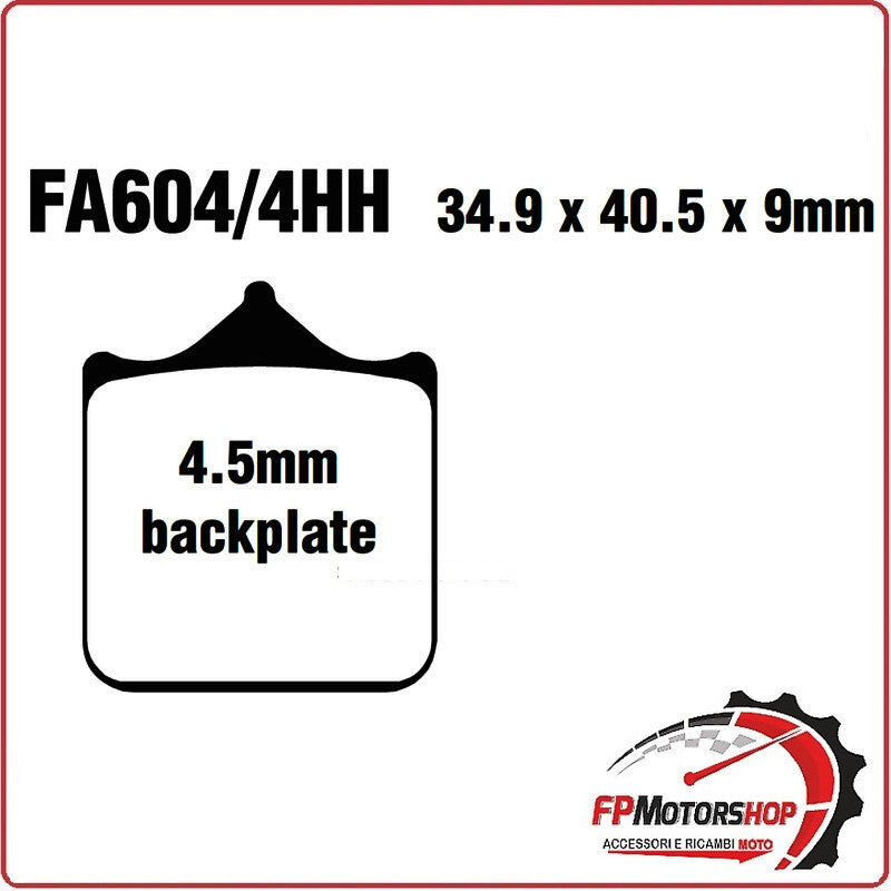 SET PASTIGLIE FRENO PER MOTO BMW S1000RR EBC FA604/4HH S1000 RR 10>18 TRIUMPH