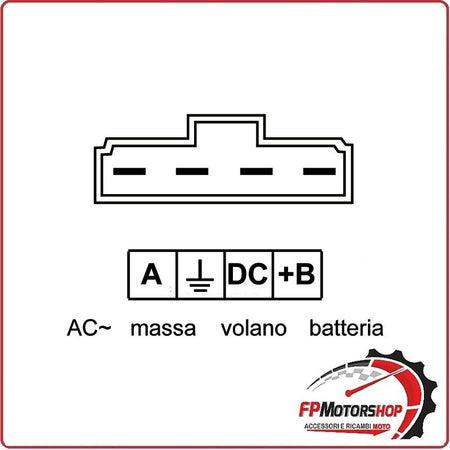 REGOLATORE DI TENSIONE SUN PER MOT. MINARELLI >02 12V CONNETTORE