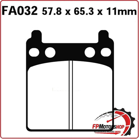 PASTIGLIE PASTICCHE FRENI PER MOTO HONDA CB750 GL1000 79> EBC FA032 ORGANICA