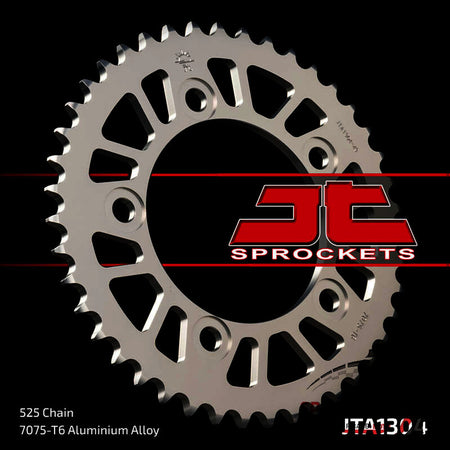 CORONA TRASMISSIONE PER MOTO ALLUMINIO JTA1304 Z44 JTA1304.44 44 DENTI PASSO 525