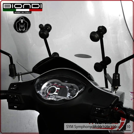 KIT ATTACCHI PARABREZZA SCOOTER PER SYM SYMPHONY SR 150 10> JET4 BIONDI 8500565