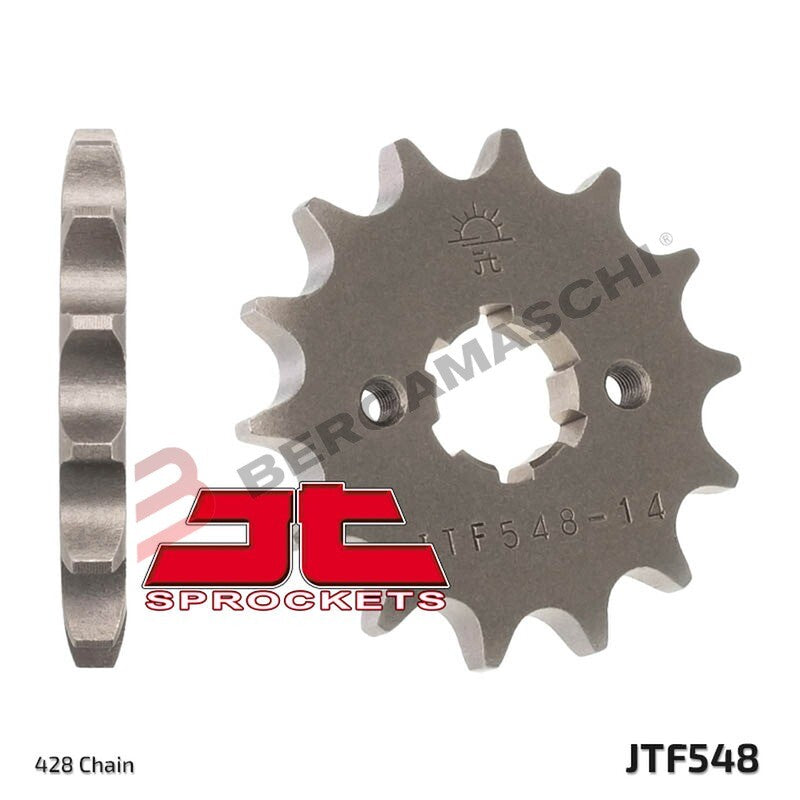 PIGNONE TRASMISSIONE PER MOTO JT 548 Z13 JTF548.13 13 DENTI ACCIAIO PASSO 428