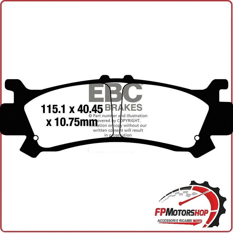 PASTIGLIE PASTICCHE FRENO PER MOTO FA701R EBC HONDA SXS 1000 M3/M5 PIONEER 16>20