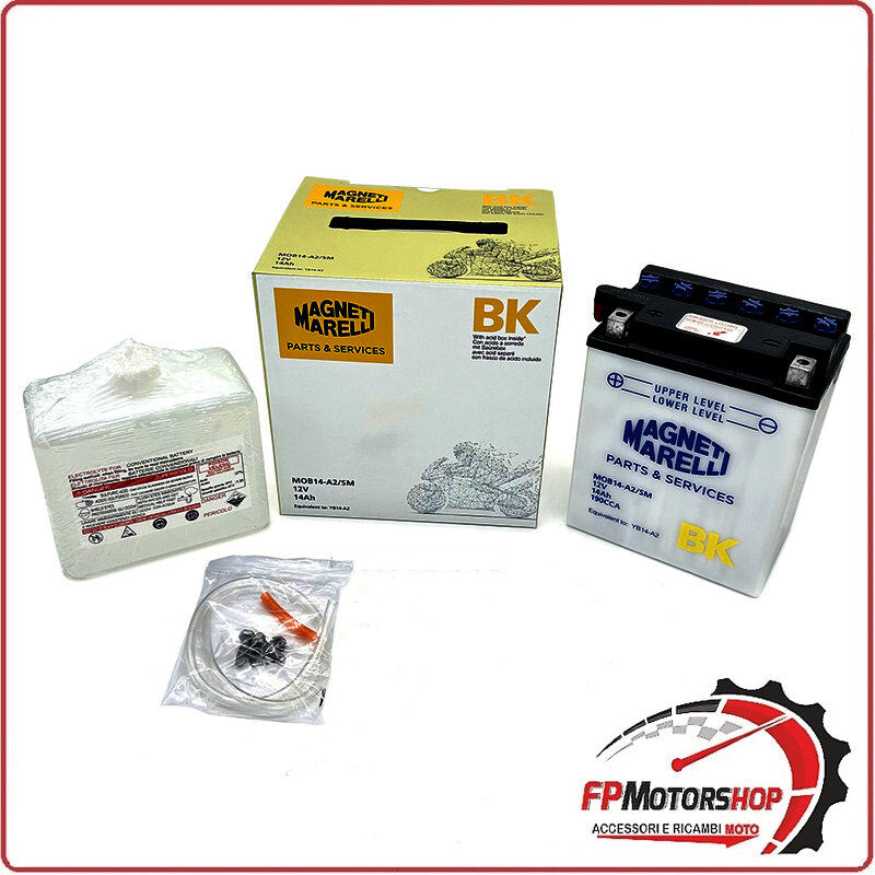 BATTERIA PER MOTO MARELLI MOB14-A2 SM YB14-A2 12V 14Ah HONDA XL 600 SUZUKI QUAD