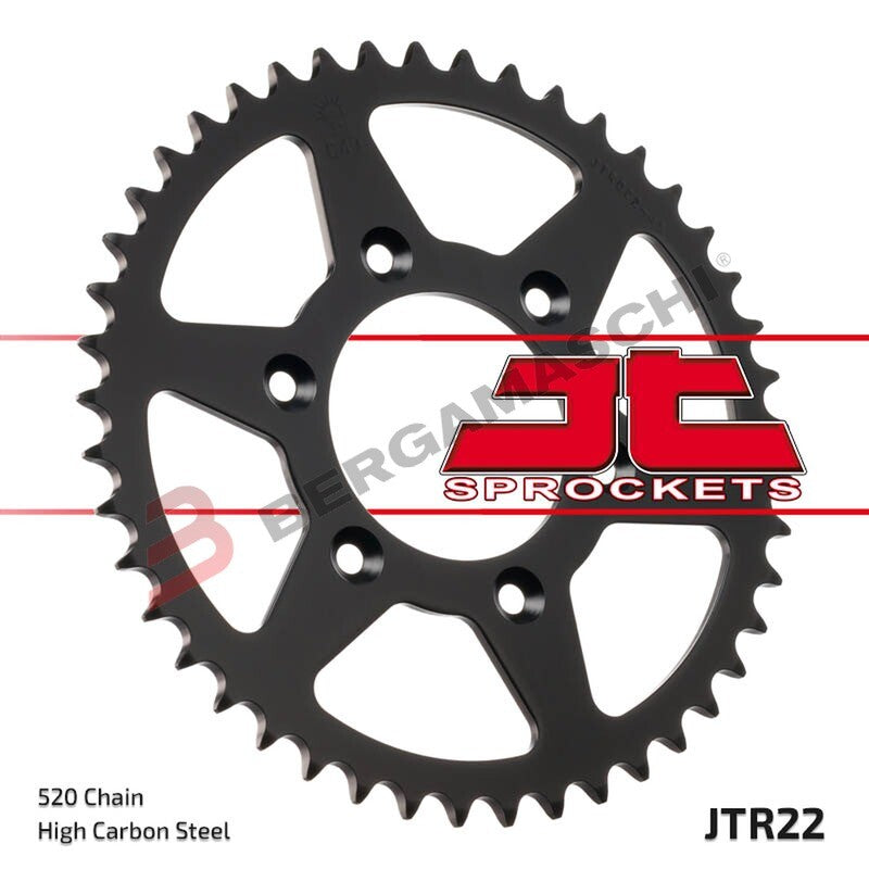 CORONA PER TRASMISSIONE MOTO JT 22 Z45 JTR22.45 45 DENTI ACCIAIO PASSO 520