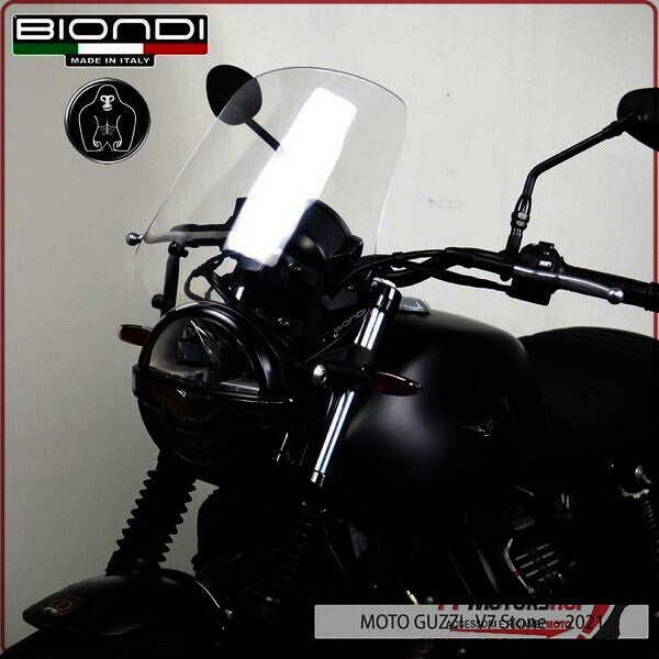 CUPOLINO PARABREZZA PER MOTO GUZZI V7 III 2017>2020 V9 BOBBER TRASPARENTE BIONDI
