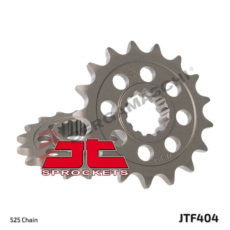 PIGNONE TRASMISSIONE PER MOTO JT 404 Z17 JTF404.17 17 DENTI ACCIAIO PASSO 525