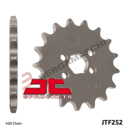 PIGNONE TRASMISSIONE PER MOTO JT 252 Z13 JTF252.13 13 DENTI ACCIAIO PASSO 420