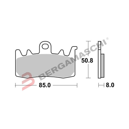 PASTIGLIE FRENO BREMBO 07BB38SR PER MOTO APRILIA CAPONORD BMW F800 KAWASAKI Z900
