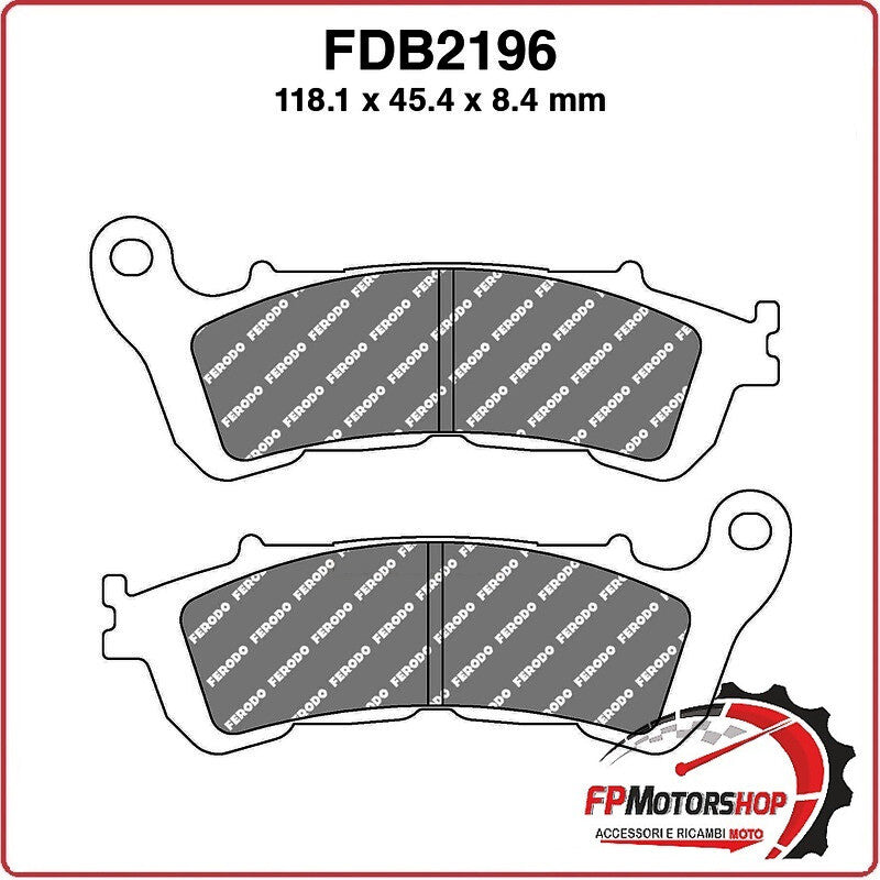 PASTIGLIE FRENO PER MOTO FDB2196ST HONDA SH 125I/150I/300I 07>14 CB600F HORNET