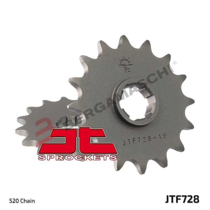 PIGNONE TRASMISSIONE PER MOTO JT 728 Z15 JTF728.15 15 DENTI ACCIAIO PASSO 520