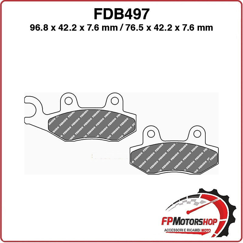 PASTIGLIE FRENI PER MOTO FDB497P HONDA REBEL 125 95>97 KAWASAKI KX 89>94