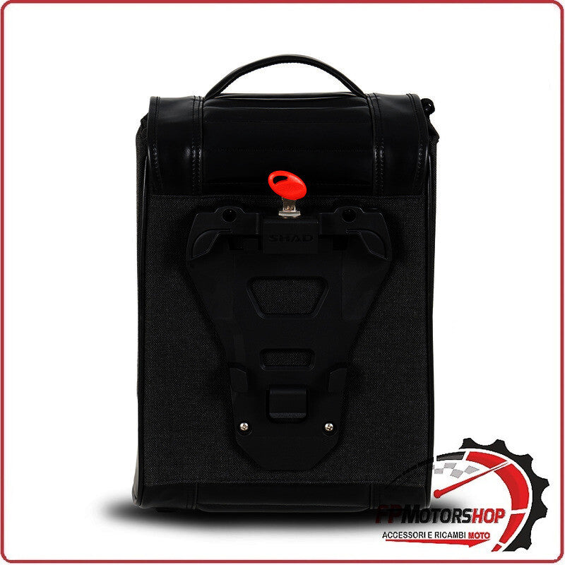 BORSA LATERALE PORTAPACCHI PER MOTO SHAD CAFE' RACER SR38 10L NERA X0SR3821