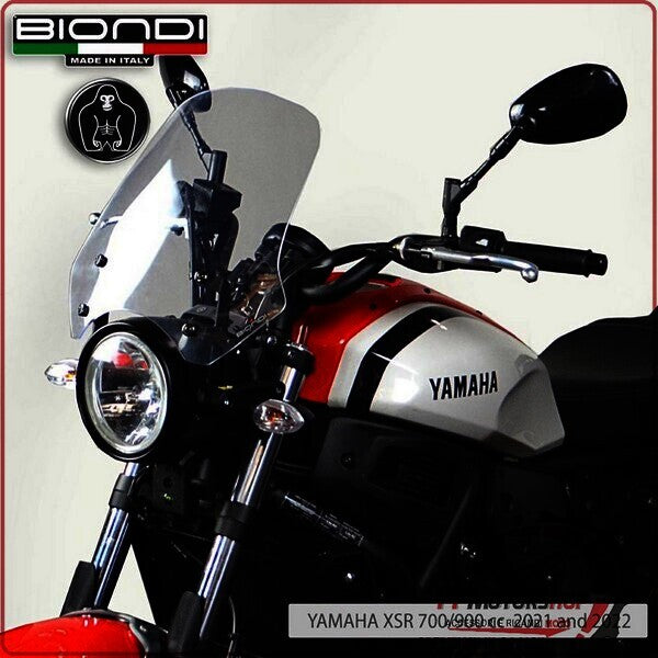CUPOLINO PARABREZZA MOTO PER YAMAHA XSR 700/900 2021 SMOKE GRIGIO CHIARO BIONDI