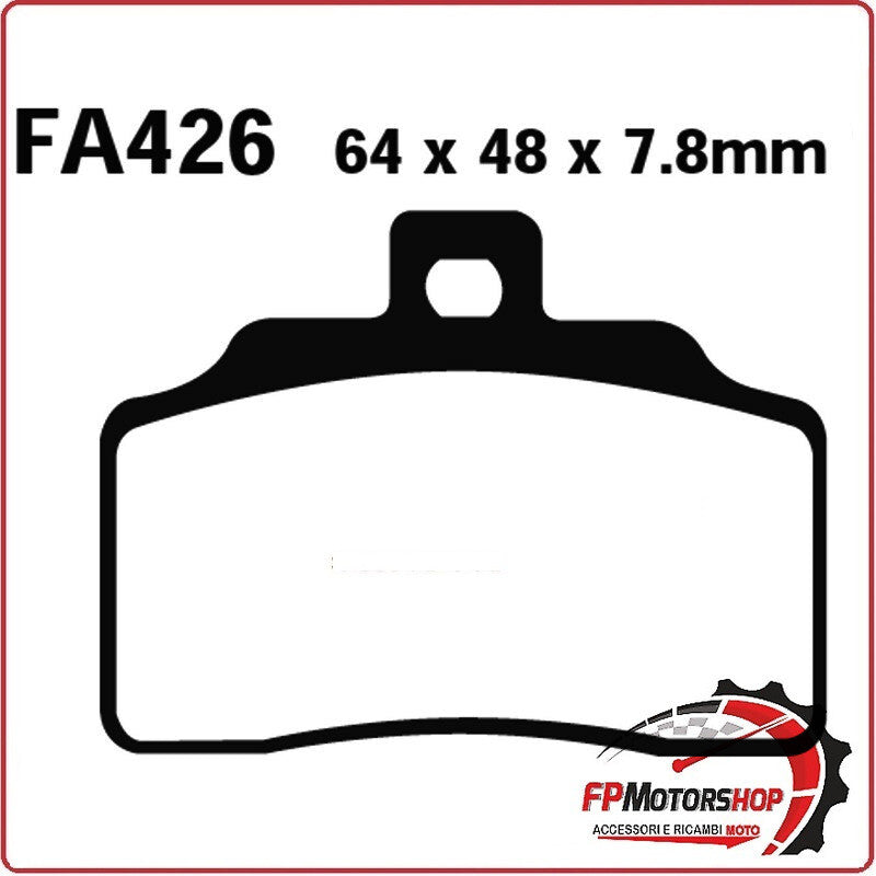 PASTIGLIE PASTICCHE FRENI PER MOTO BETA M4 MOTARD ANTERIORE EBC FA426 ORGANICA