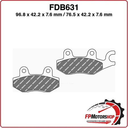 PASTIGLIE FRENI PER MOTO FDB631SM BENELLI CAFFE NERO 250 08>11 HONDA NSR 50