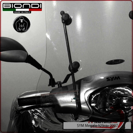 KIT ATTACCHI PARABREZZA SCOOTER PER SYM MEGALO 125 BIONDI 8500653 06>07