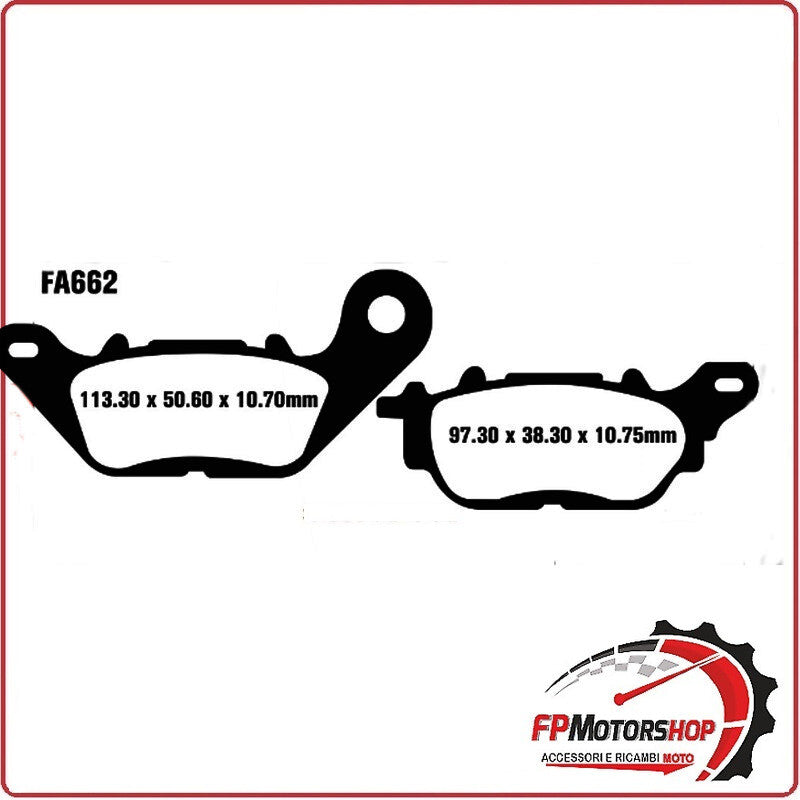 PASTIGLIE PASTICCHE FRENI PER MOTO YAMAHA YTZ R3 POSTERIORE EBC FA662 320 YZF