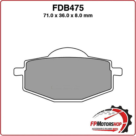 PASTIGLIE FRENI PER MOTO FDB475AG YAMAHA XC CYGNUS 125 R 98>03 TDR 93>03