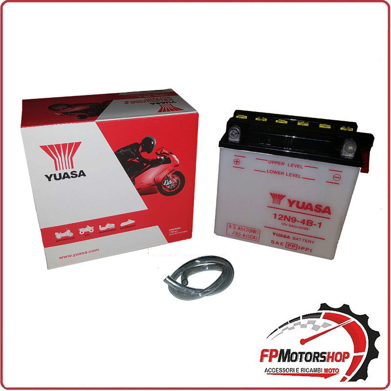 BATTERIA PER MOTO YUASA 12N9-4B-1 12V 9AH 137X76X141MM CCA85 HONDA