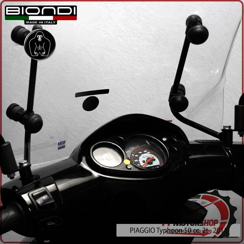 KIT ATTACCHI PARABREZZA SCOOTER PER PIAGGIO TYPHOON 50 2T 13> BIONDI 8500529