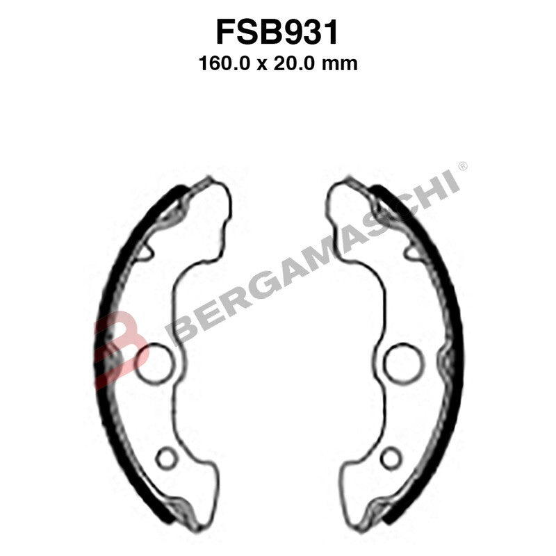 GANASCE FRENO PER MOTO FSB931 HONDA QUAD TRX TM FOURTRAX RANCHER 350/400/500