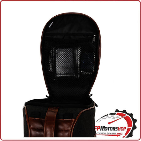 BORSA PORTAPACCHI SERBATOIO 8L PER MOTO CAFE' RACER MARRONE SHAD X0SR18 36x18x15