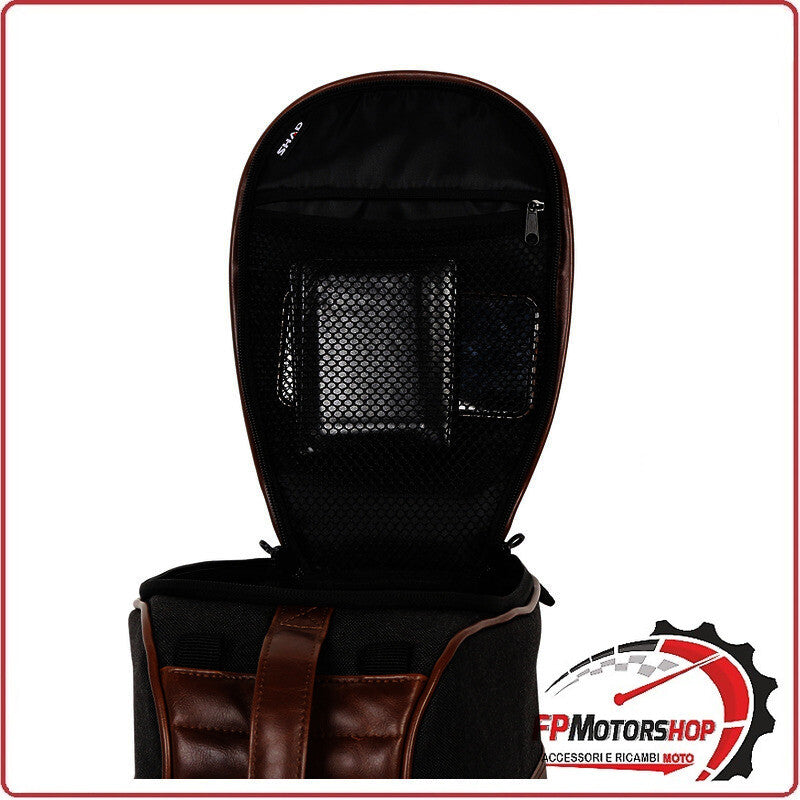 BORSA PORTAPACCHI SERBATOIO 8L PER MOTO CAFE' RACER MARRONE SHAD X0SR18 36x18x15