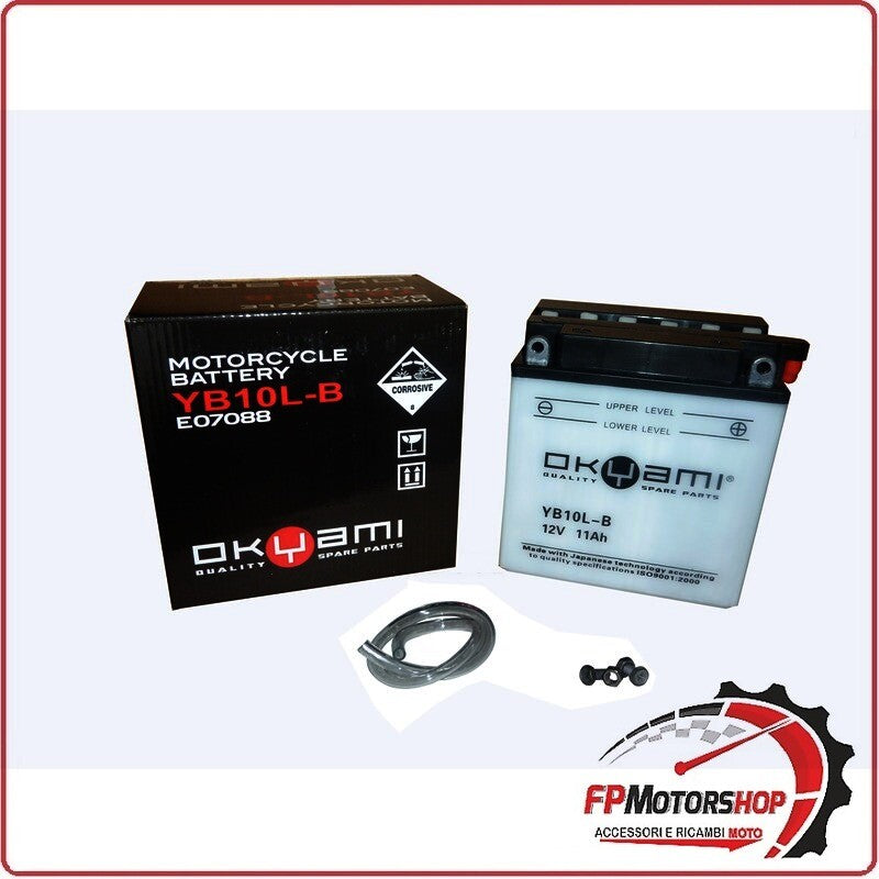 BATTERIA PER MOTO OKYAMI OB10L-B YB10L-B 12V 11AH 135X90X145MM CCA120