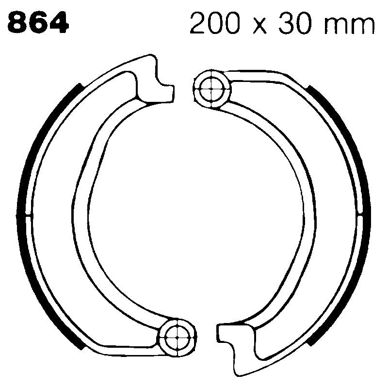 GANASCE FRENO PER MOTO BMW R50/5 60/5 60/6 75/5 69>76 EBC 864